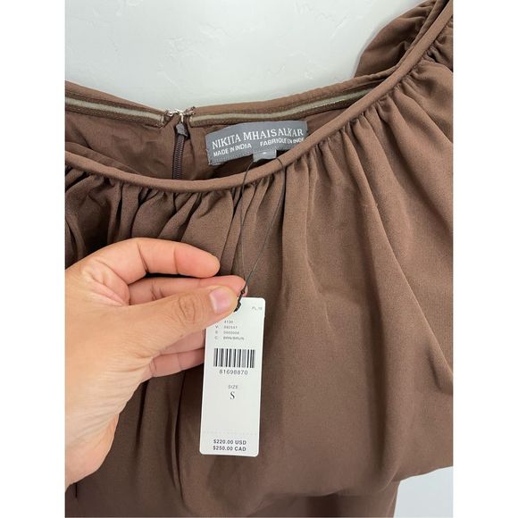 Nikita Mhaisalkar Off-The-Shoulder Bubble Dress Size Small NWT - Picture 4 of 9